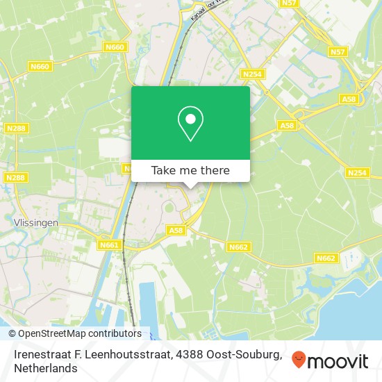 Irenestraat F. Leenhoutsstraat, 4388 Oost-Souburg map