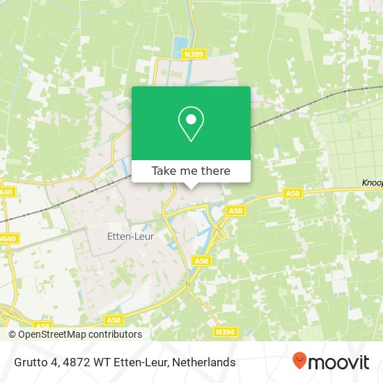 Grutto 4, 4872 WT Etten-Leur map