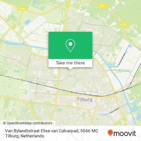 Van Bylandtstraat Elise van Calcarpad, 5046 MC Tilburg Karte