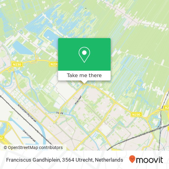 Franciscus Gandhiplein, 3564 Utrecht map