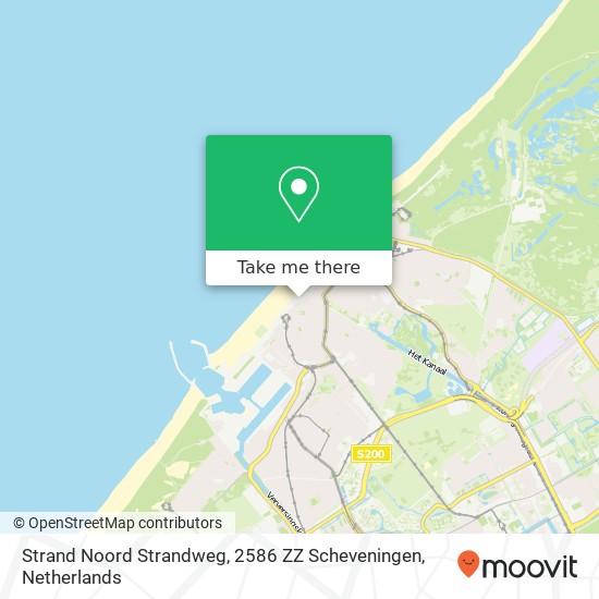 Strand Noord Strandweg, 2586 ZZ Scheveningen Karte