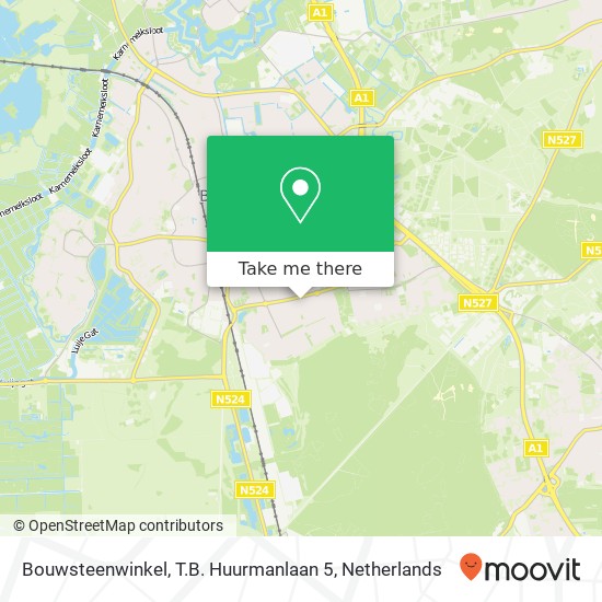 Bouwsteenwinkel, T.B. Huurmanlaan 5 map