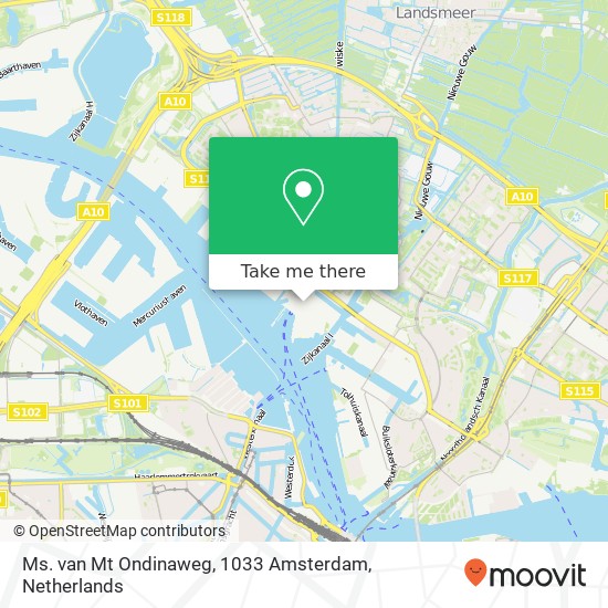 Ms. van Mt Ondinaweg, 1033 Amsterdam map