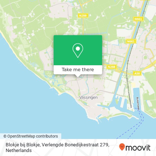 Blokje bij Blokje, Verlengde Bonedijkestraat 279 map