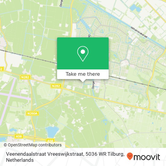 Veenendaalstraat Vreeswijkstraat, 5036 WR Tilburg map