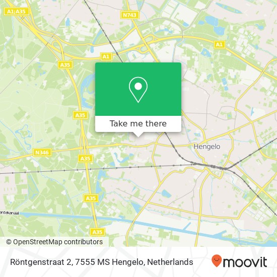 Röntgenstraat 2, 7555 MS Hengelo Karte