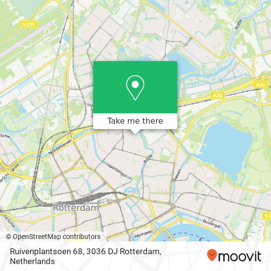 Ruivenplantsoen 68, 3036 DJ Rotterdam map