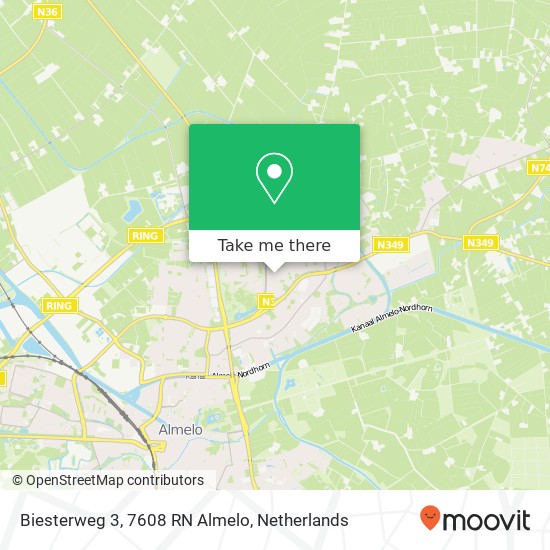 Biesterweg 3, 7608 RN Almelo Karte