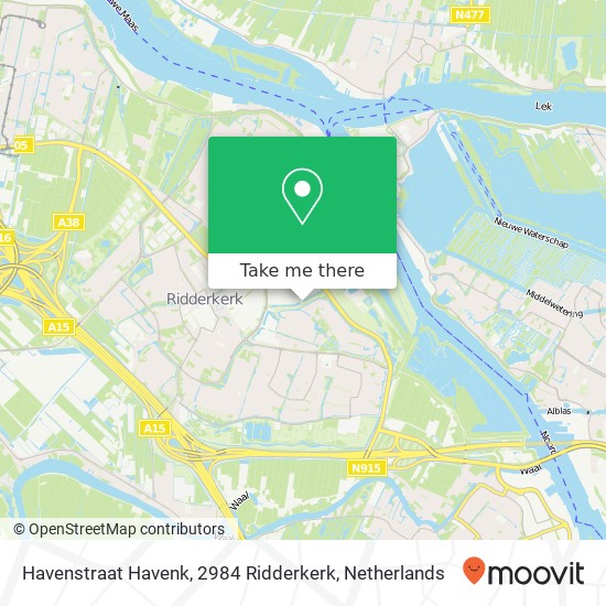 Havenstraat Havenk, 2984 Ridderkerk map