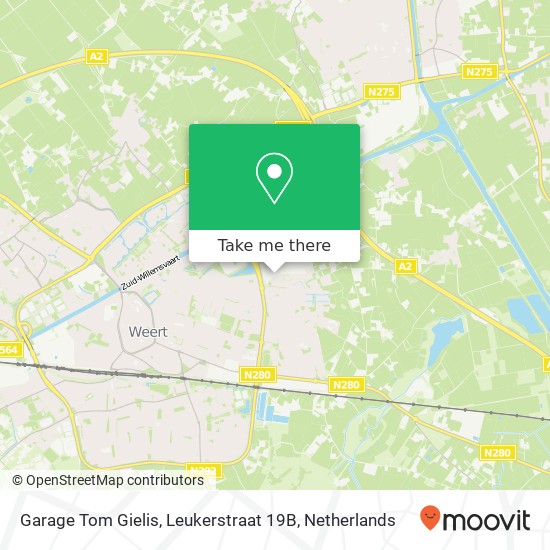 Garage Tom Gielis, Leukerstraat 19B map