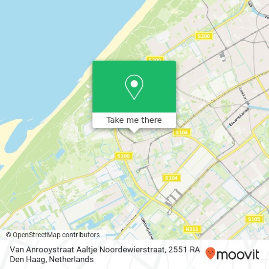 Van Anrooystraat Aaltje Noordewierstraat, 2551 RA Den Haag map