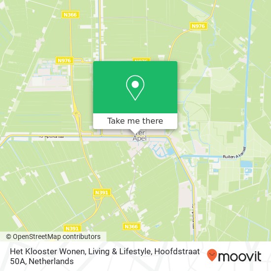 Het Klooster Wonen, Living & Lifestyle, Hoofdstraat 50A map