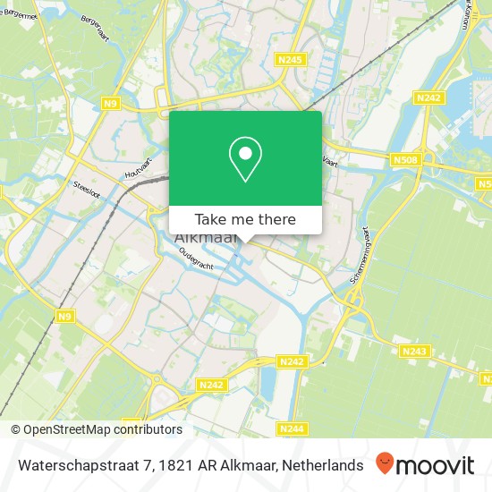 Waterschapstraat 7, 1821 AR Alkmaar map