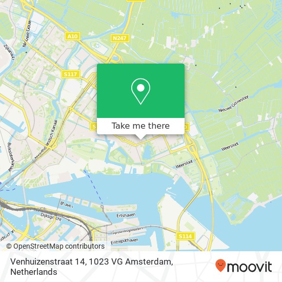 Venhuizenstraat 14, 1023 VG Amsterdam map