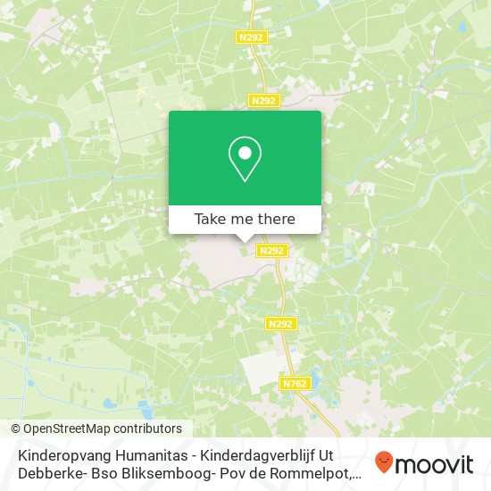 Kinderopvang Humanitas - Kinderdagverblijf Ut Debberke- Bso Bliksemboog- Pov de Rommelpot, Parklaan 24 map