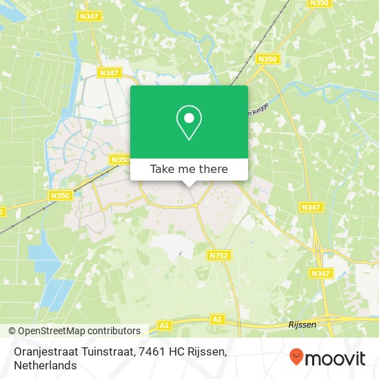 Oranjestraat Tuinstraat, 7461 HC Rijssen map