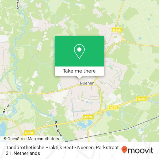 Tandprothetische Praktijk Best - Nuenen, Parkstraat 31 Karte