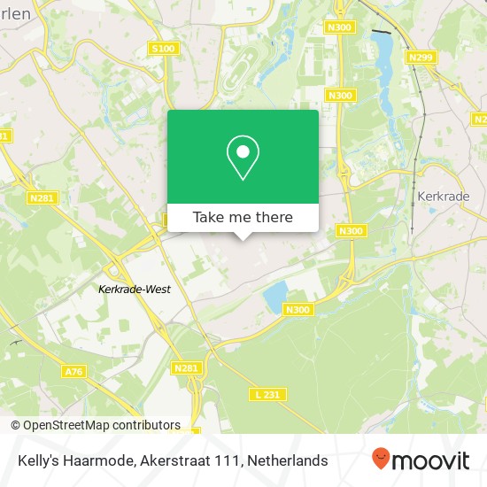 Kelly's Haarmode, Akerstraat 111 map