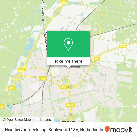 Huisdiervoordeelshop, Boulevard 118A map