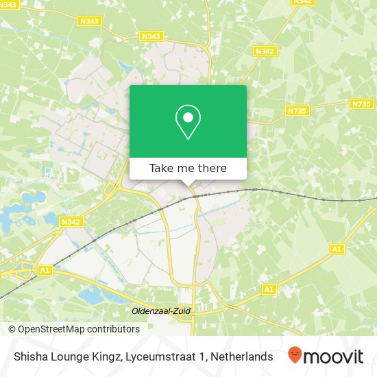 Shisha Lounge Kingz, Lyceumstraat 1 map