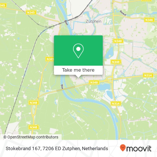 Stokebrand 167, 7206 ED Zutphen Karte