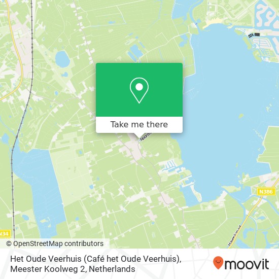 Het Oude Veerhuis (Café het Oude Veerhuis), Meester Koolweg 2 map