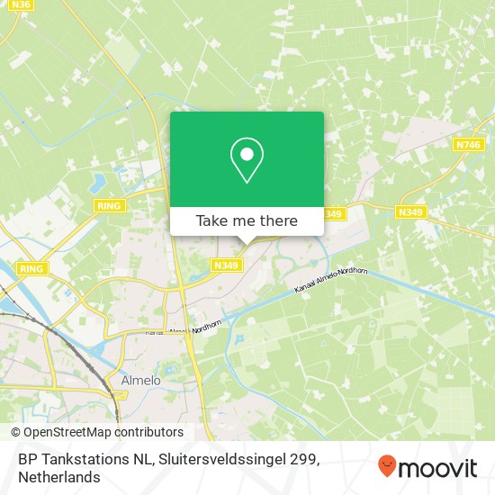 BP Tankstations NL, Sluitersveldssingel 299 map