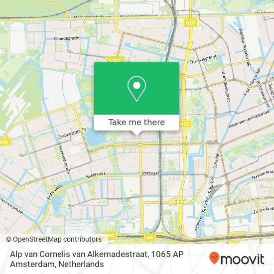 Alp van Cornelis van Alkemadestraat, 1065 AP Amsterdam map