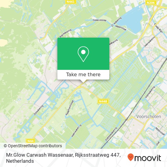 Mr.Glow Carwash Wassenaar, Rijksstraatweg 447 map