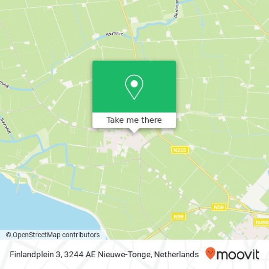 Finlandplein 3, 3244 AE Nieuwe-Tonge map