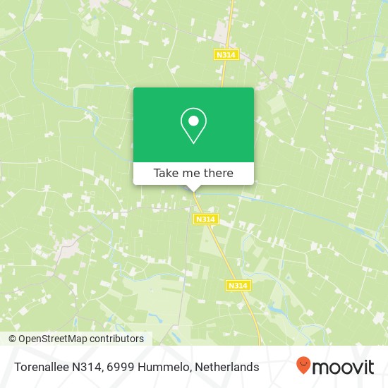 Torenallee N314, 6999 Hummelo map