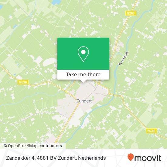 Zandakker 4, 4881 BV Zundert map