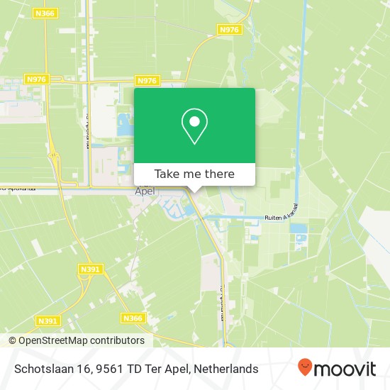 Schotslaan 16, 9561 TD Ter Apel map