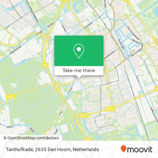 Tanthofkade, 2635 Den Hoorn map