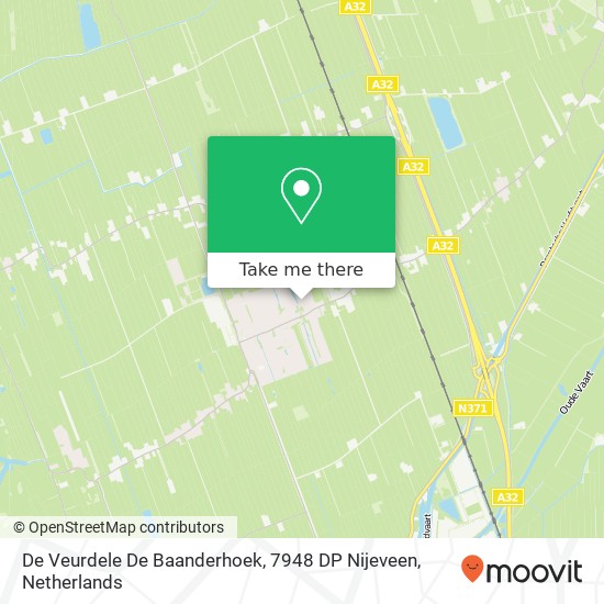 De Veurdele De Baanderhoek, 7948 DP Nijeveen Karte