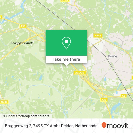 Bruggenweg 2, 7495 TX Ambt Delden map