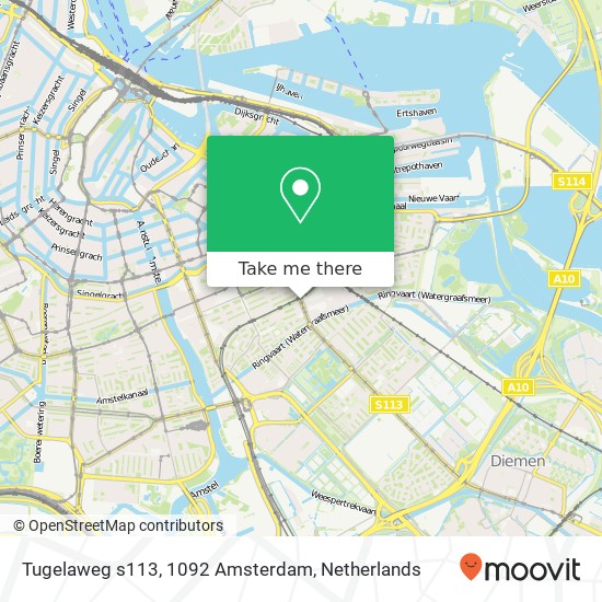 Tugelaweg s113, 1092 Amsterdam Karte