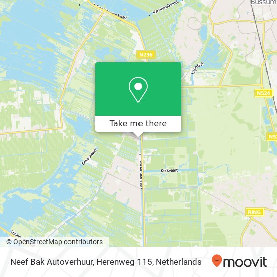 Neef Bak Autoverhuur, Herenweg 115 Karte