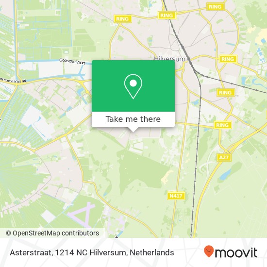 Asterstraat, 1214 NC Hilversum map