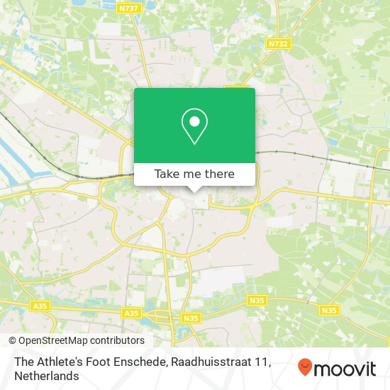 The Athlete's Foot Enschede, Raadhuisstraat 11 map