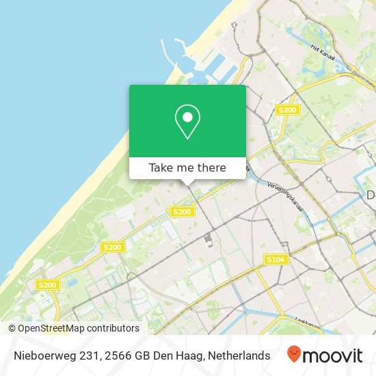 Nieboerweg 231, 2566 GB Den Haag Karte