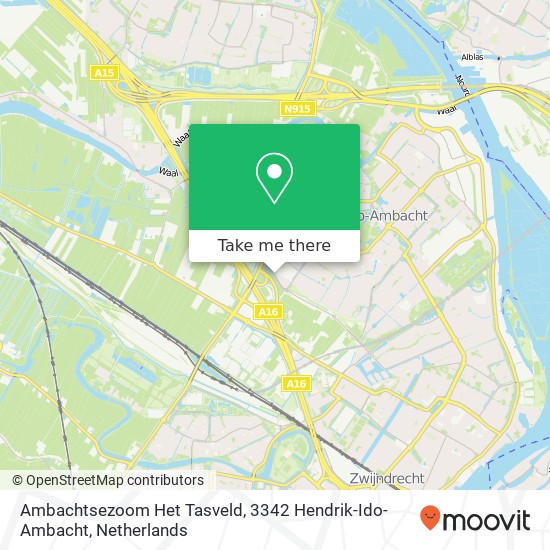 Ambachtsezoom Het Tasveld, 3342 Hendrik-Ido-Ambacht map