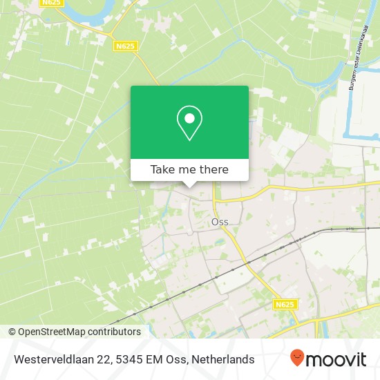 Westerveldlaan 22, 5345 EM Oss map