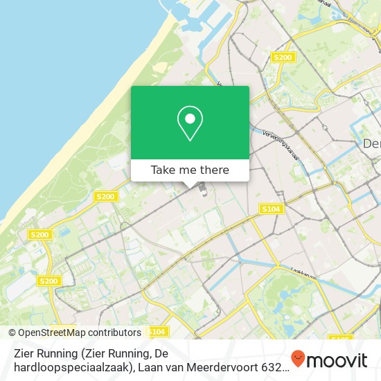 Zier Running (Zier Running, De hardloopspeciaalzaak), Laan van Meerdervoort 632 Karte