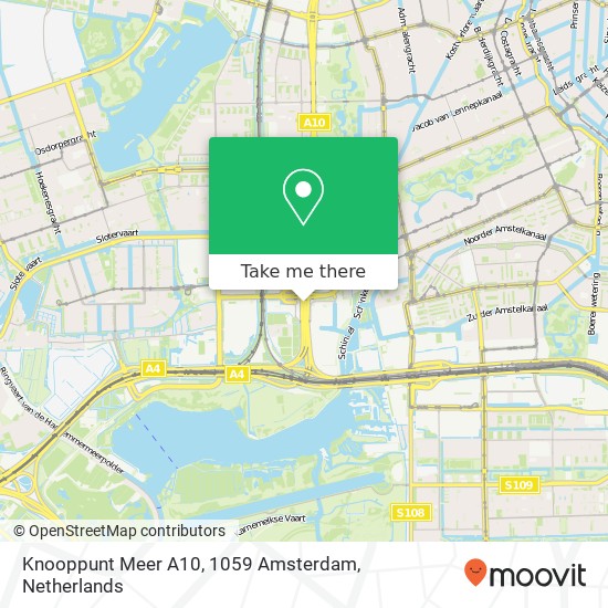 Knooppunt Meer A10, 1059 Amsterdam map