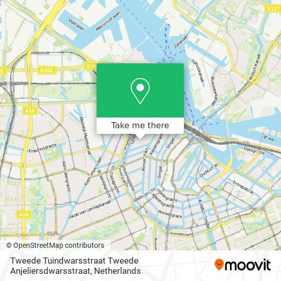 Tweede Tuindwarsstraat Tweede Anjeliersdwarsstraat map