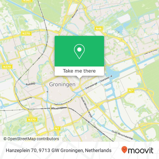 Hanzeplein 70, 9713 GW Groningen map