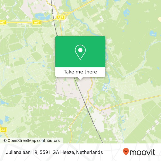 Julianalaan 19, 5591 GA Heeze map