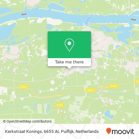 Kerkstraat Konings, 6655 AL Puiflijk map