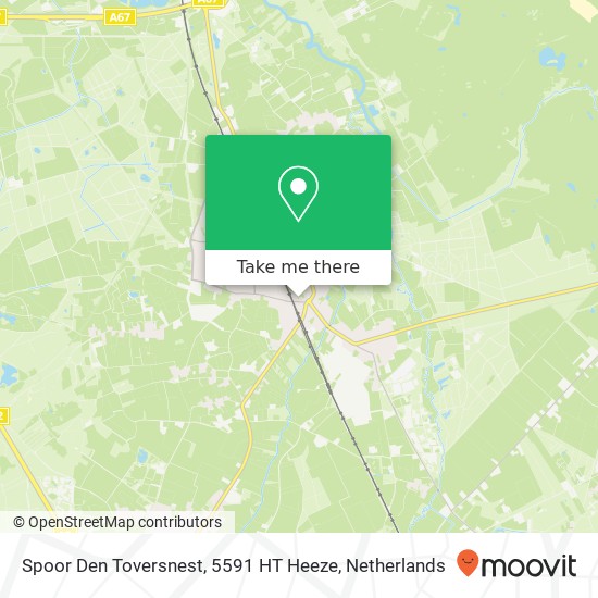 Spoor Den Toversnest, 5591 HT Heeze map